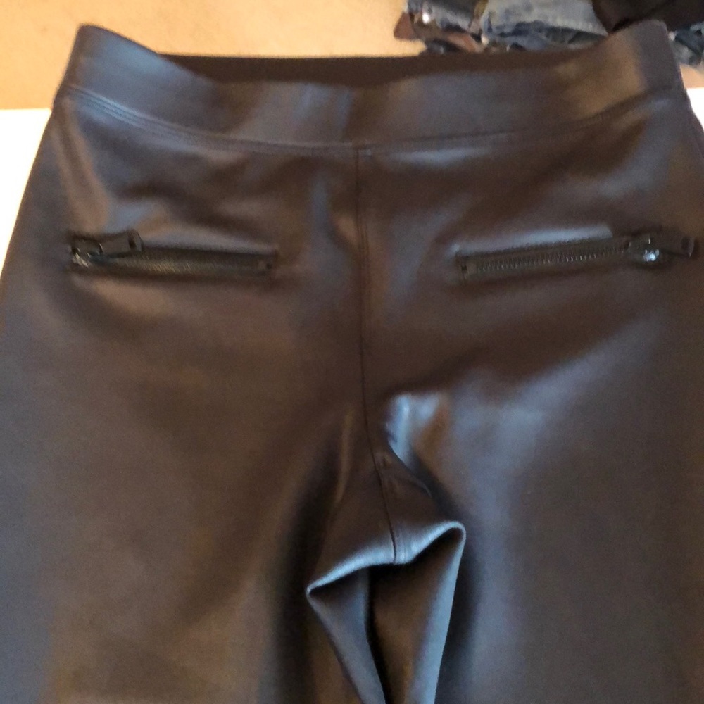 Faux leather Moto pants legging